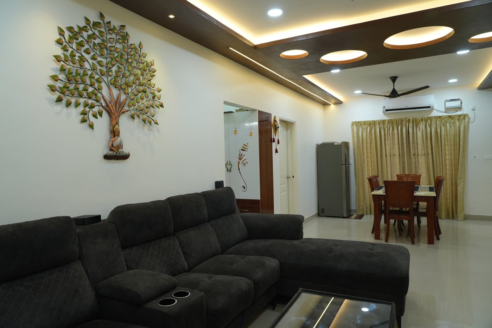 Living & Dining interior project — Ceilings and lighting that lift a room