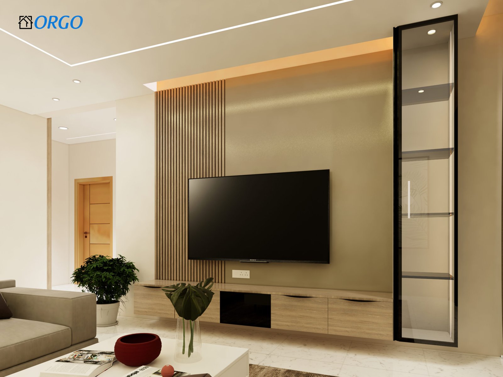 TV Unit · Full Home interior project — Smart storage, clean lines